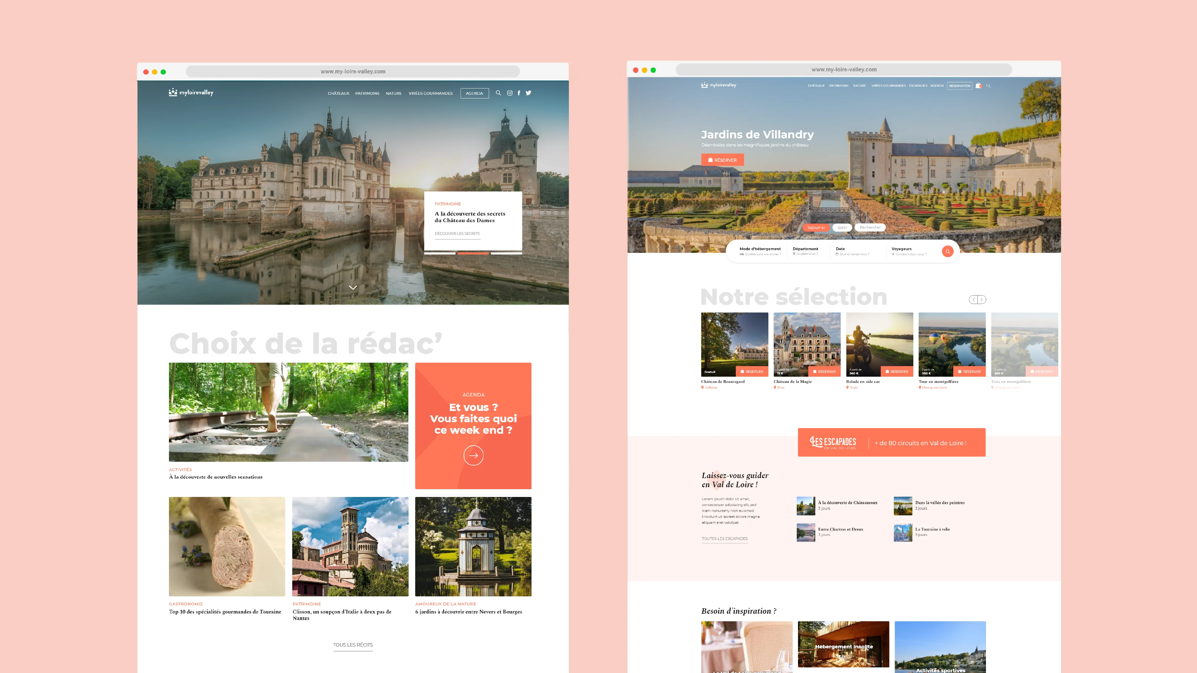 Site internet My Loire Valley creation romanesko