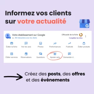 actualite entreprise - fiche etablissement google business profile